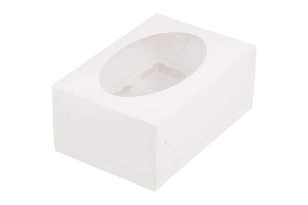 Коробка для капкейка с окном 235*160*95 мм 