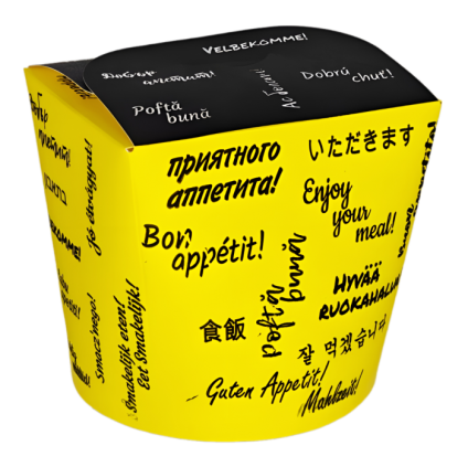 Коробка для китайской лапши 500 мл "Приятного аппетита"