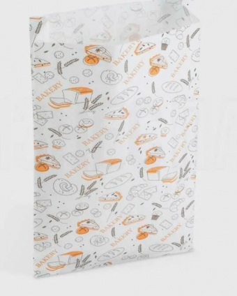 Пакет белый для хлеба 200*60*330 мм с рисунком «Bakery»